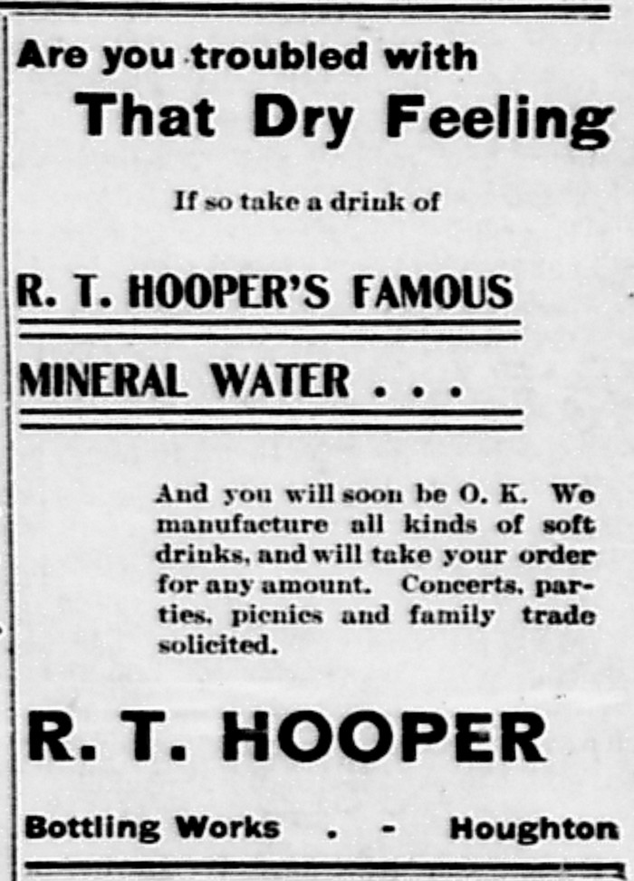 Newspaper ad - <i>The Daily Mining Gazette</i>, 18 Sep 1899